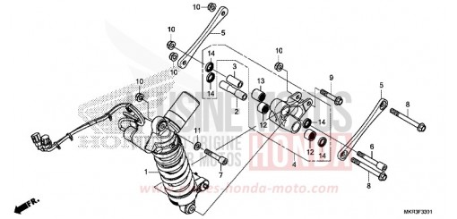 REAR CUSHION (CBR1000SP) CBR1000SPL de 2020